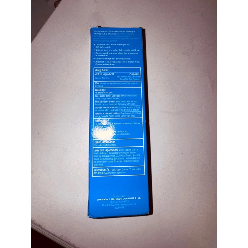 Neutrogena T/Sal Therapeutic Shampoo 3% Salicylic Acid Scalp Build-Up 4.5oz New